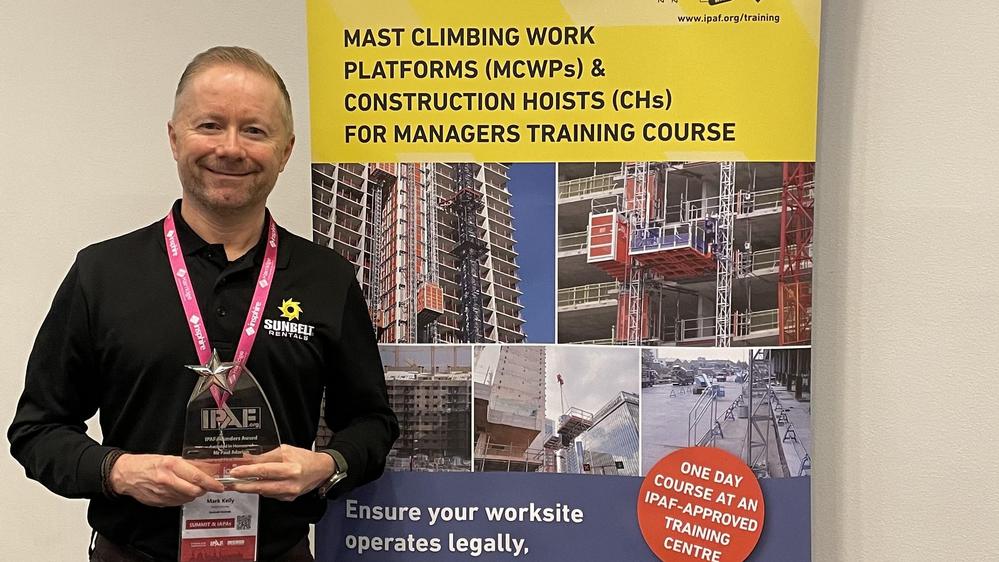 Congratulations to Mark Keily, our Health, Safety & Sustainability Director, who has been presented with a major award from the @IPAForg! The Founder's Award acknowledges Mark's commitment to safety throughout his 12-year tenure. Read more: sunbeltrentals.co.uk/news-and-blogs…