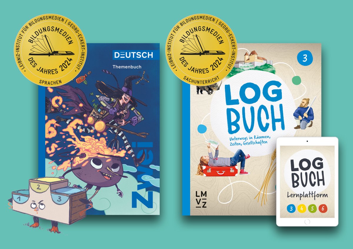 Doppelte Auszeichnung für den Lehrmittelverlag Zürich: Die Lehrmittel «Deutsch Zwei» und «Logbuch 3» haben den Preis als «Bildungsmedium des Jahres 2024» erhalten. #bizh zh.ch/de/news-uebers… @bildung_zh @GeorgEckert @buchmesse