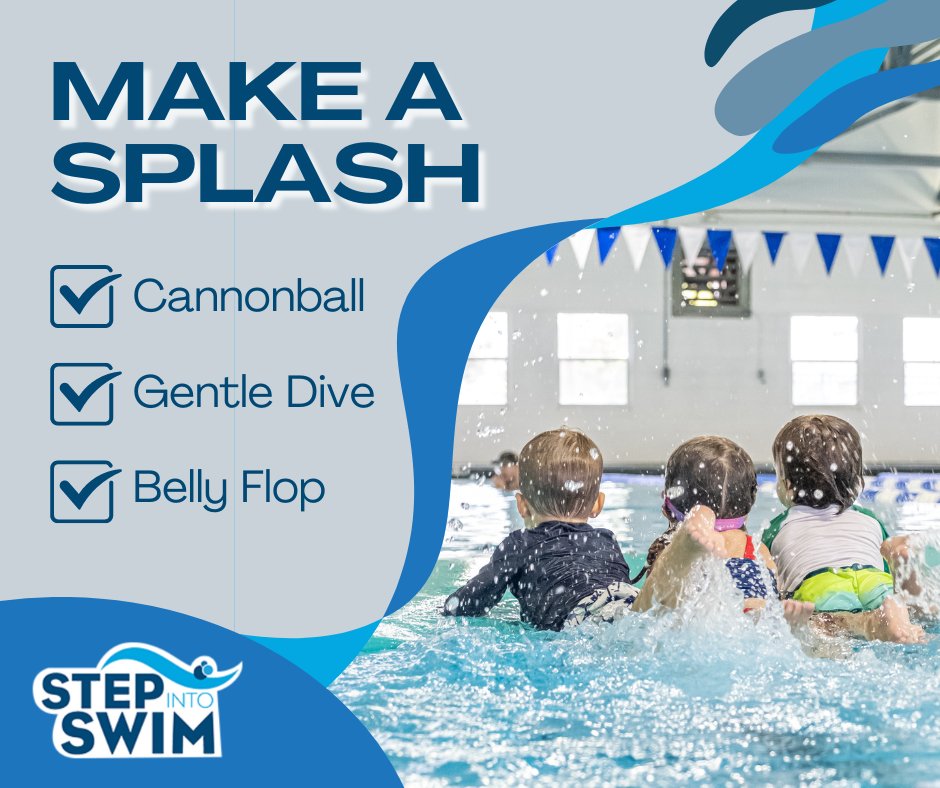 Happy Make a Splash Monday! Are you entering the week like a fun cannonball, a soft, gentle dive, or going full throttle with a belly flop? Be sure to share your best splash moments with us by tagging or sharing in the comments! #StepIntoSwim #SplashZone #MondayMotivation