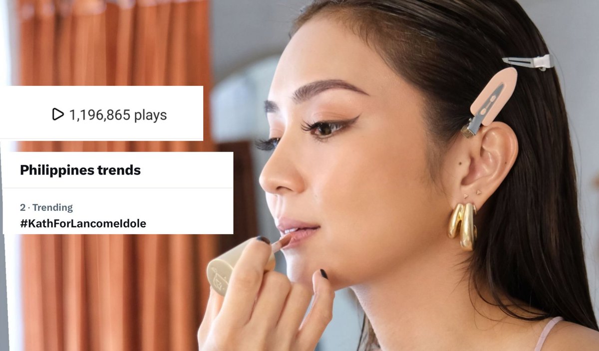 Yayyy!!! Only 2 hours after the launch, we're already trending, and the Instagram reel has 1 million views na agad! Super proud of Kathryn Bernardo and Lancome Philippines for rocking it! ✨ 

Congratulations!!! 🫶💖

#KathForLancomeIdole #LancomePH