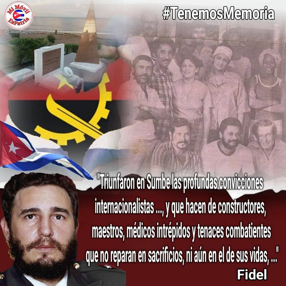 🧐Batalla de Sumbe. Importante victoria militar donde un reducido  grupo de internacionalistas cubanos se unen a los angolanos  para  defender la ciudad de Sumbe.
#HermandadEntrePueblos
#TenemosMemoria