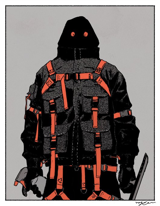 「hooded jacket red eyes」 illustration images(Latest)
