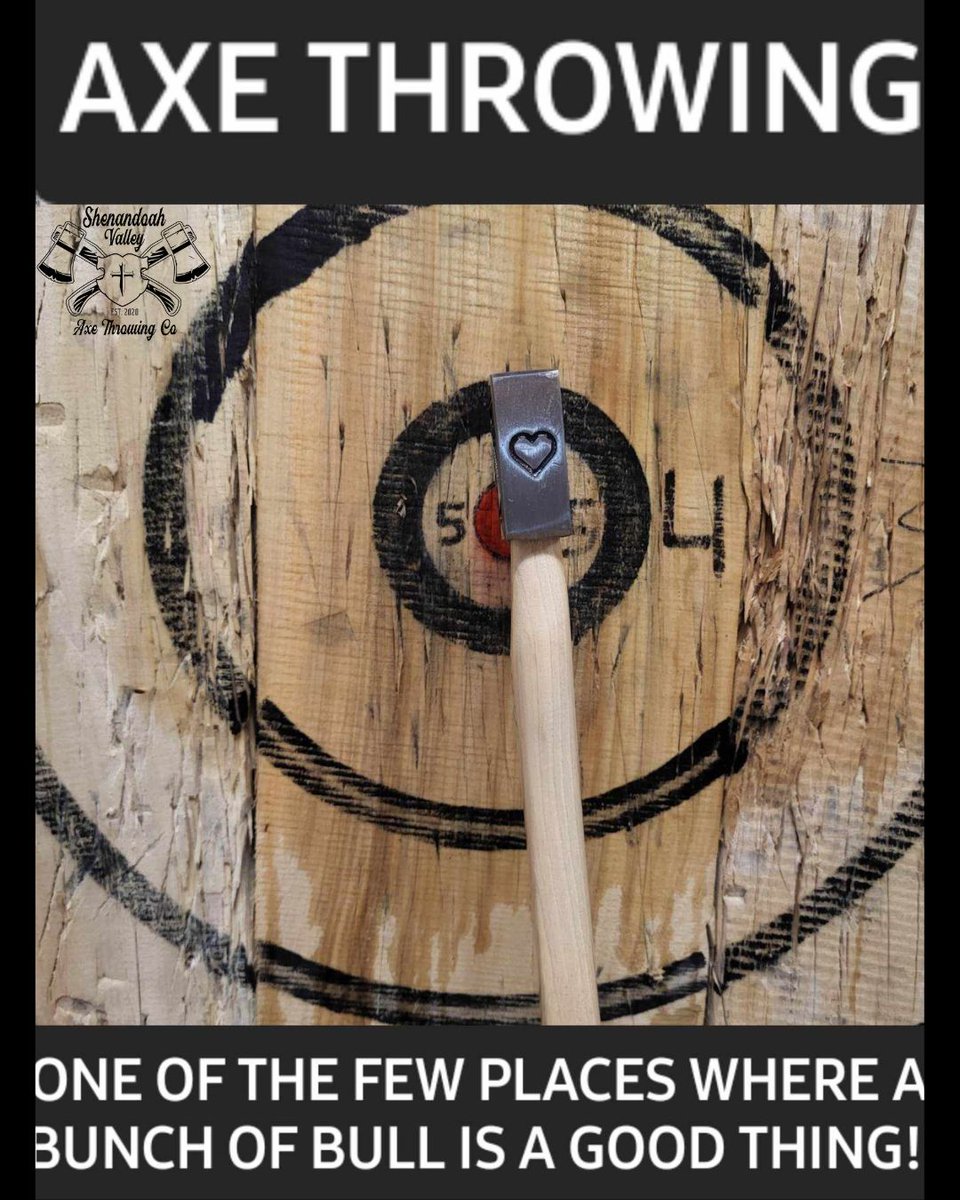 Have your people call our people, lets get your Saturday fun dialed in!
Call 1 540-683-1695 to go to svaxeco.com to reserve your lane!
#discoverfrontroyal #axethrowing #shenandoahvalleyaxethrowingco #SVAXECO