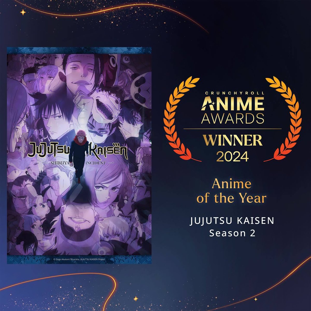 Congratulations to the all winners of the 2024 #AnimeAwards! See the complete list here: got.cr/aa24-sony #Crunchyroll #Sony