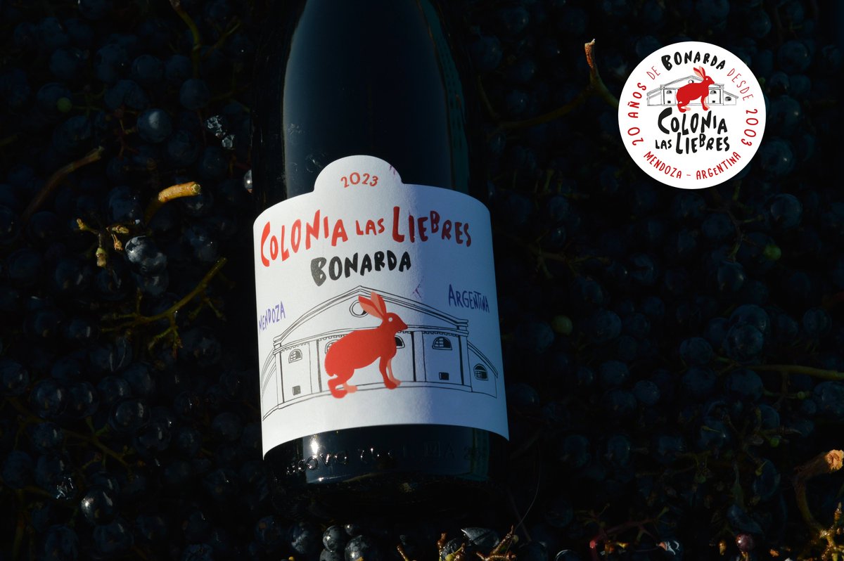 🥳 ¡Nuestra querida Bonarda cumple 20!   
2️⃣0️⃣ La 2023 es la vigésima cosecha de nuestro Colonia Las Liebres Bonarda Clásica. 
🐰 Este es un vino que en los últimos 20 años ha logrado convertirse en un exponente de la Bonarda a nivel internacional. 
¡Que viva la Bonarda!