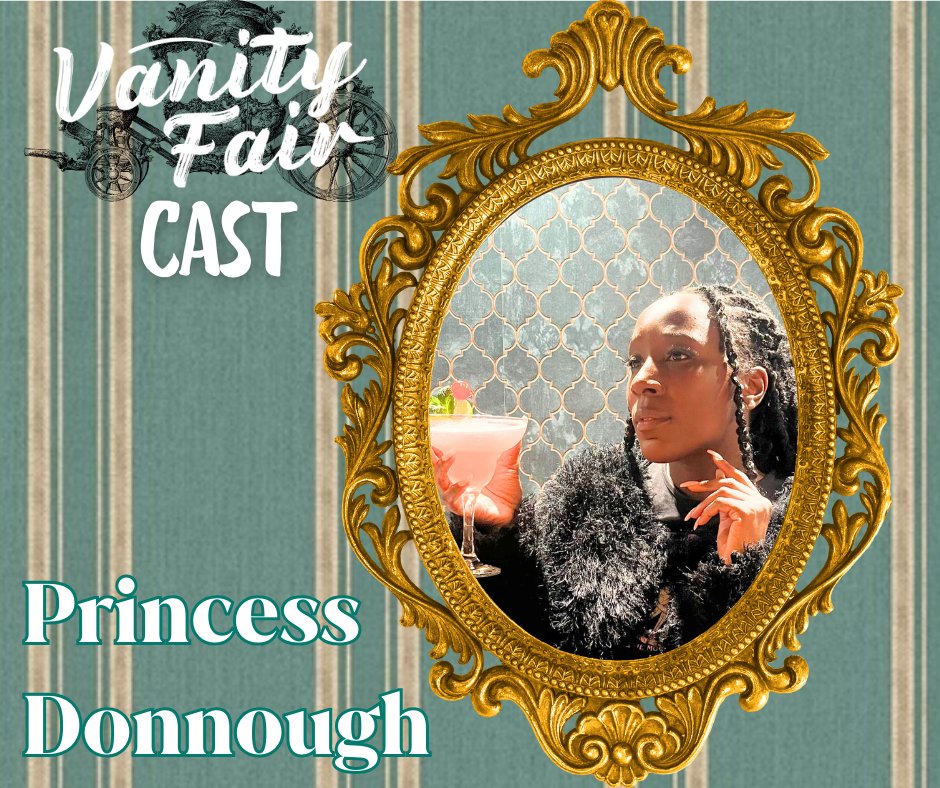 CAST ANNOUNCEMENT!
With us in Romeo &amp; Juliet last summer, we are thrilled to have <a href="/PrincessActs/">Princess Donnough</a> join us once again for Vanity Fair.
Switching Elizabethan weeds for Regency glamour, we are delighted to have her return to us this Spring.
Looking to book?
…resents-vanity-fair.designmynight.com