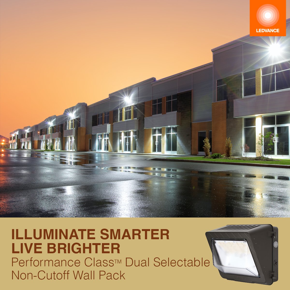 Introducing #LEDVANCE Performance Class™ Dual Selectable Non-Cutoff Wall Pack! Wattage/CCT selectable, fits HID footprints, reduces costs. Integrated photocells, emergency battery backups for efficient lighting. 🏙️ ✨ 👉 bit.ly/3tKj3Xb #SwitchToLEDVANCE #LED