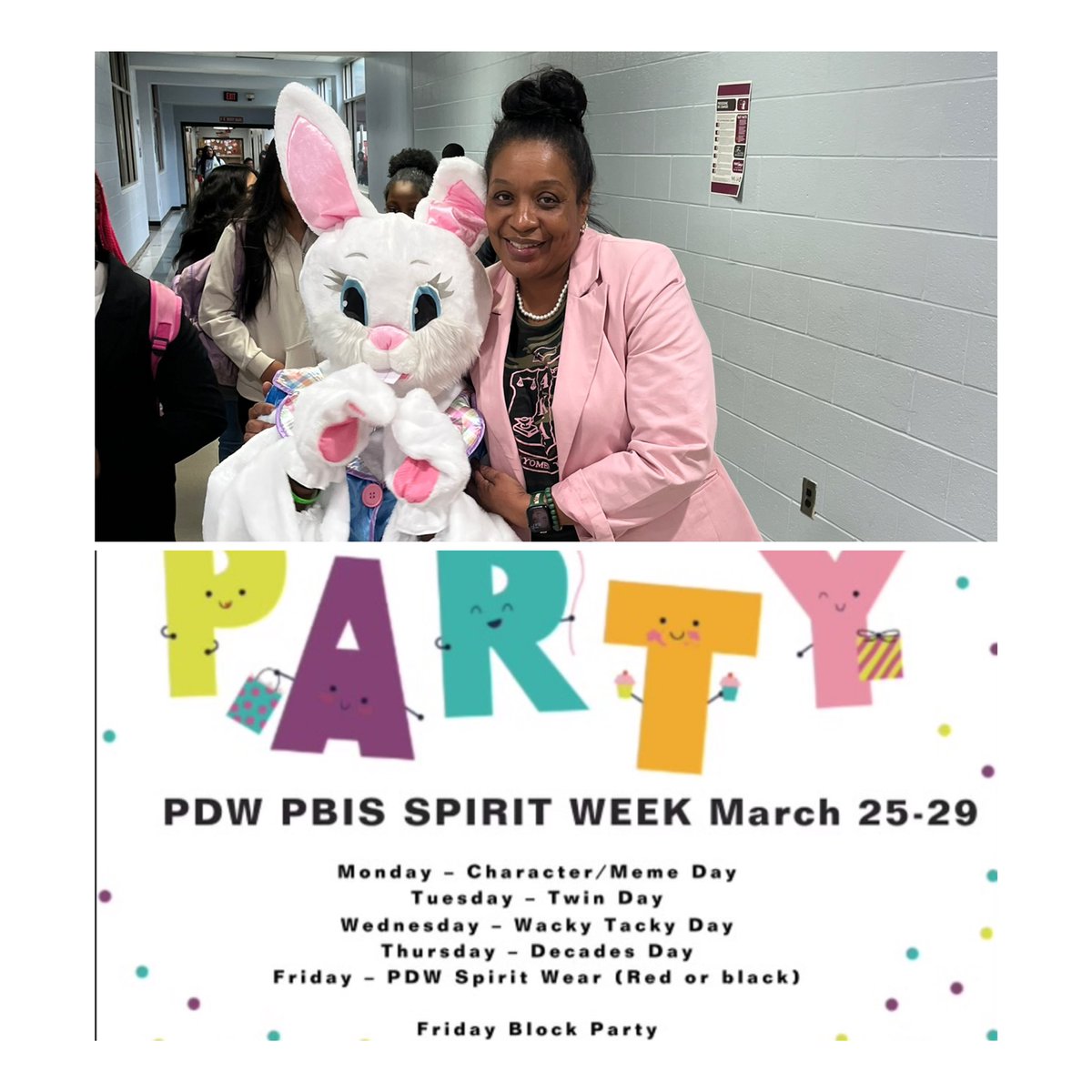 It’s Spirit Week @PDWMiddle and what better way to kick it off than with Peter! It’s going to be a great week! @prin_pauldwest @DrTamaraCandis @APRagland @dajmlinc @LennetteJones