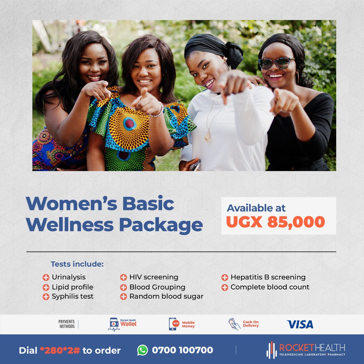 March (Women’s month) is coming to an end! Haven’t ordered wellness checks for that significant woman in your life? it’s not too late to 📲dial *280*2#. #RocketHealthWomensMonth