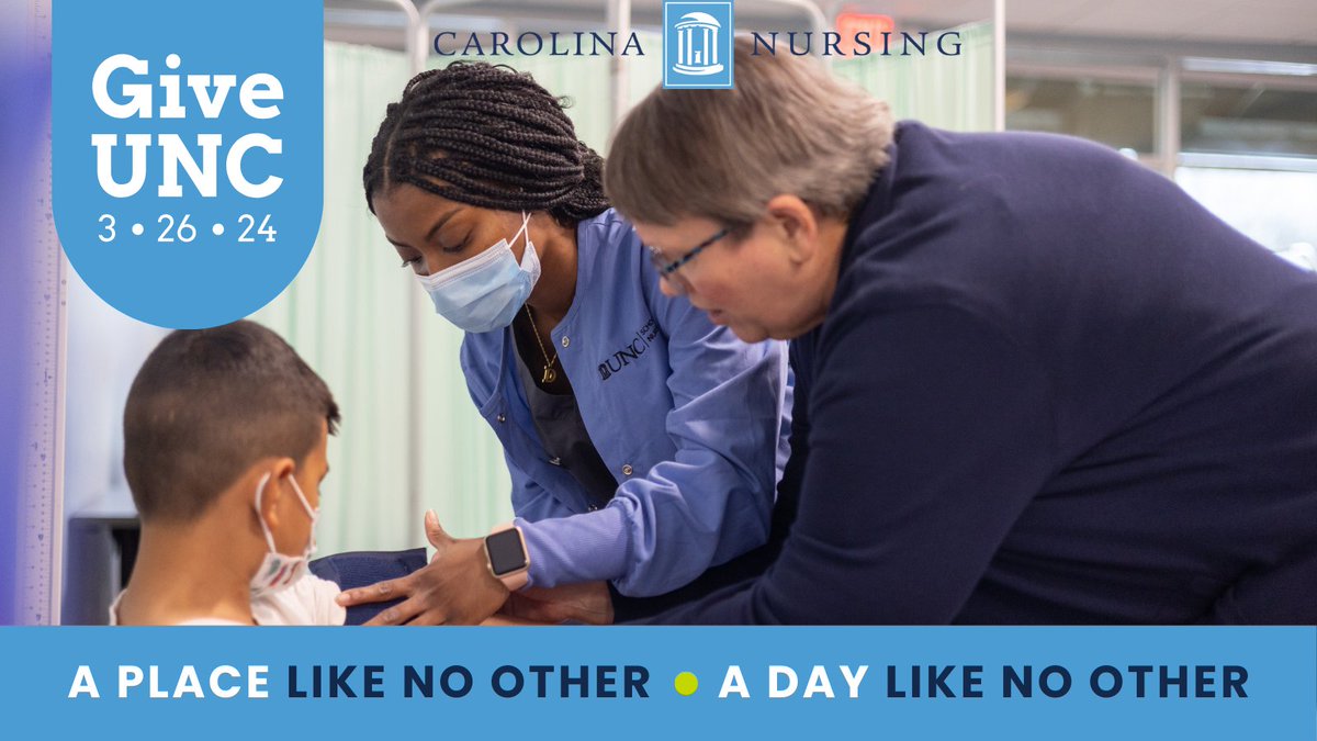 Tomorrow is the day! Check out our three #GiveUNC challenges that will help your gift go further to support nursing education at Carolina! We hope you'll join us and help spread the word! 💙📢 giveunc.unc.edu/cause/school-o…