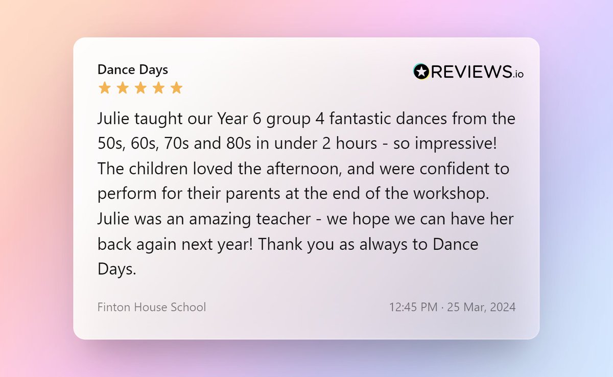 Fantastic dance skills Year 6 at @FintonHouseSch Always a pleasure to dance with you all! Thank you for the ⭐️⭐️⭐️⭐️⭐️ review too!