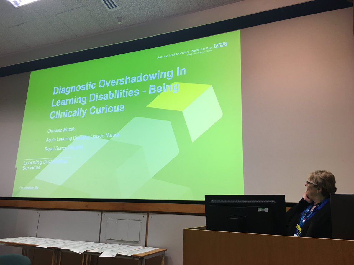 Now up is @cmazek from @LdSabp talking about #DiagnosticOvershadowing today @RoyalSurrey #RSFTLDA24