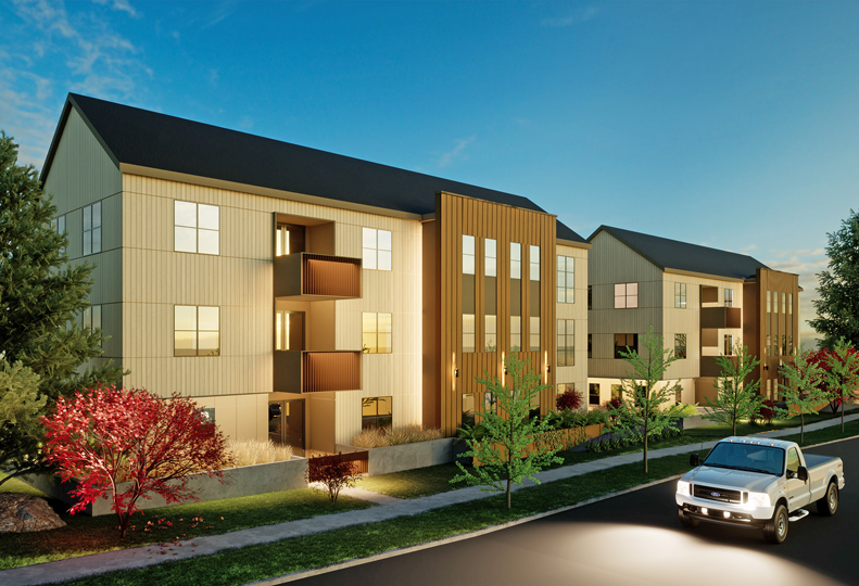 A Longview, Washington-based real estate development company, is planning a $9 million, 48-unit multifamily project in the Five Mile Prairie neighborhood. Work could start before summer. (Art by Press Architecture) spokanejournal.com/articles/15834…