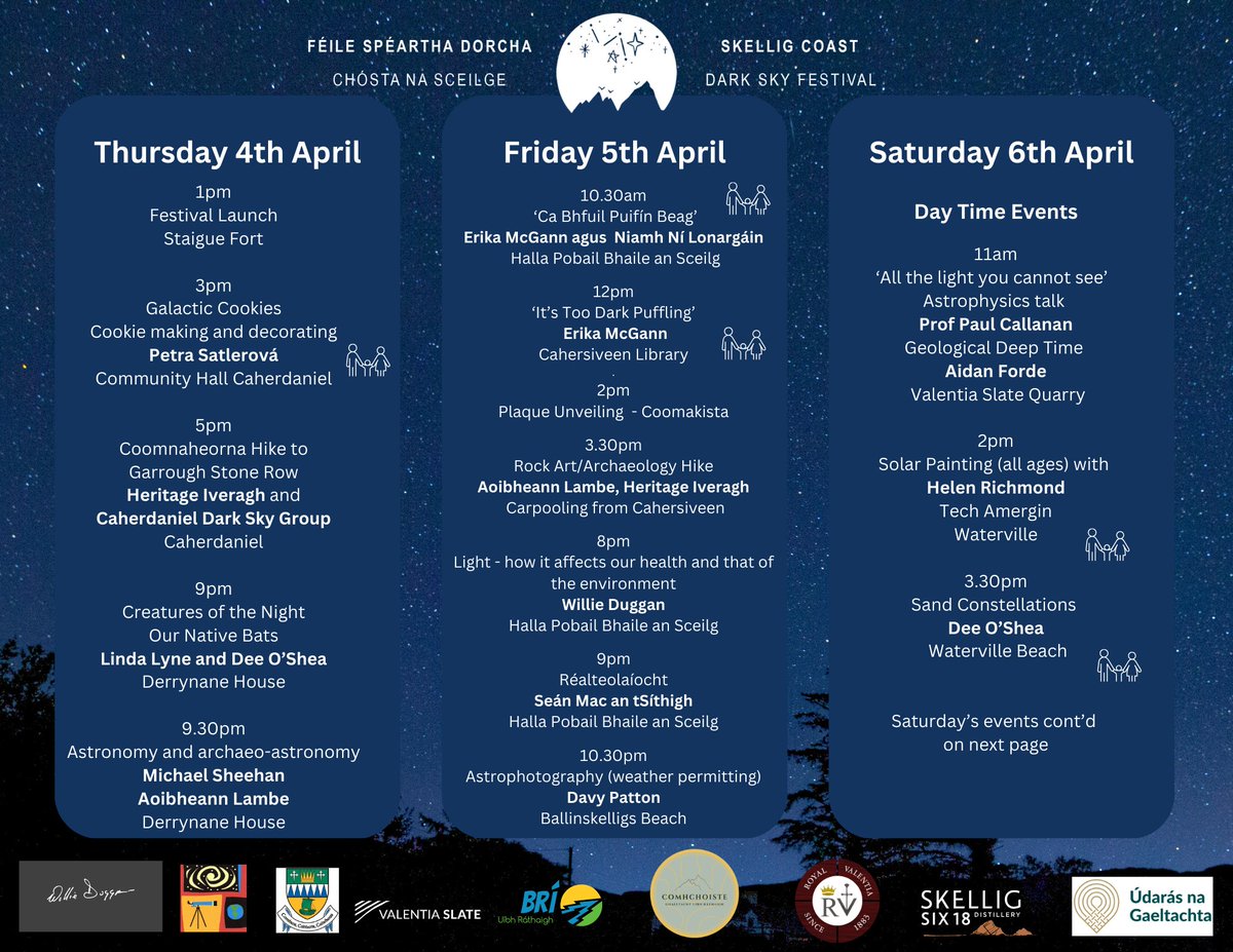 SCDarkSkyFest's tweet image. eventbrite.ie/manage/collect…. Day, weekend and individual tickets available. Skellig Coast Dark Sky Festival 4–7 April