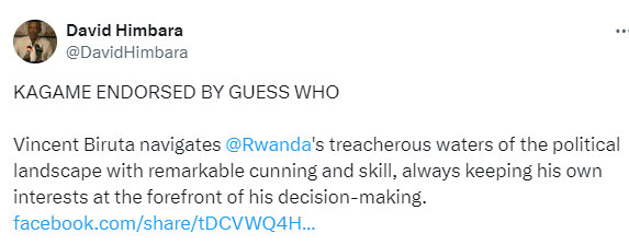 GByaruhanga01's tweet photo. @Vbiruta's long service to @RwandaGov is anchored on his ability to deliver. Skill, competence, and loyalty. Contrary to #RNC motormouth #Himbara's submission, #Biruta places the country's interests before his as a person.
Besides, why wld he be crucified for supporting #Kagame. https://t.co/NCLzZmV6Br