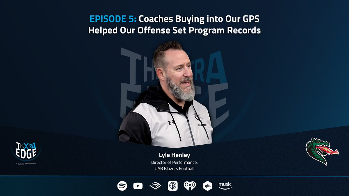 🎙 The Xtra Edge podcast EP 5: open.spotify.com/episode/5JWlXl… Lyle Henley, Director of Sports Performance for @UAB_FB, joined The Xtra Edge podcast to share his NFL-style performance training strategies. | @Strengthzilla #InnovateTheGame #americanfootball #football #dataanalytics