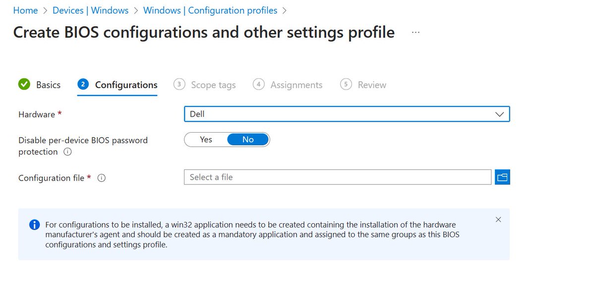 Have you seen that you can now configure and secure #Dell bios from within #MSIntune 
Dell bios password will be stored on the Intune device object.