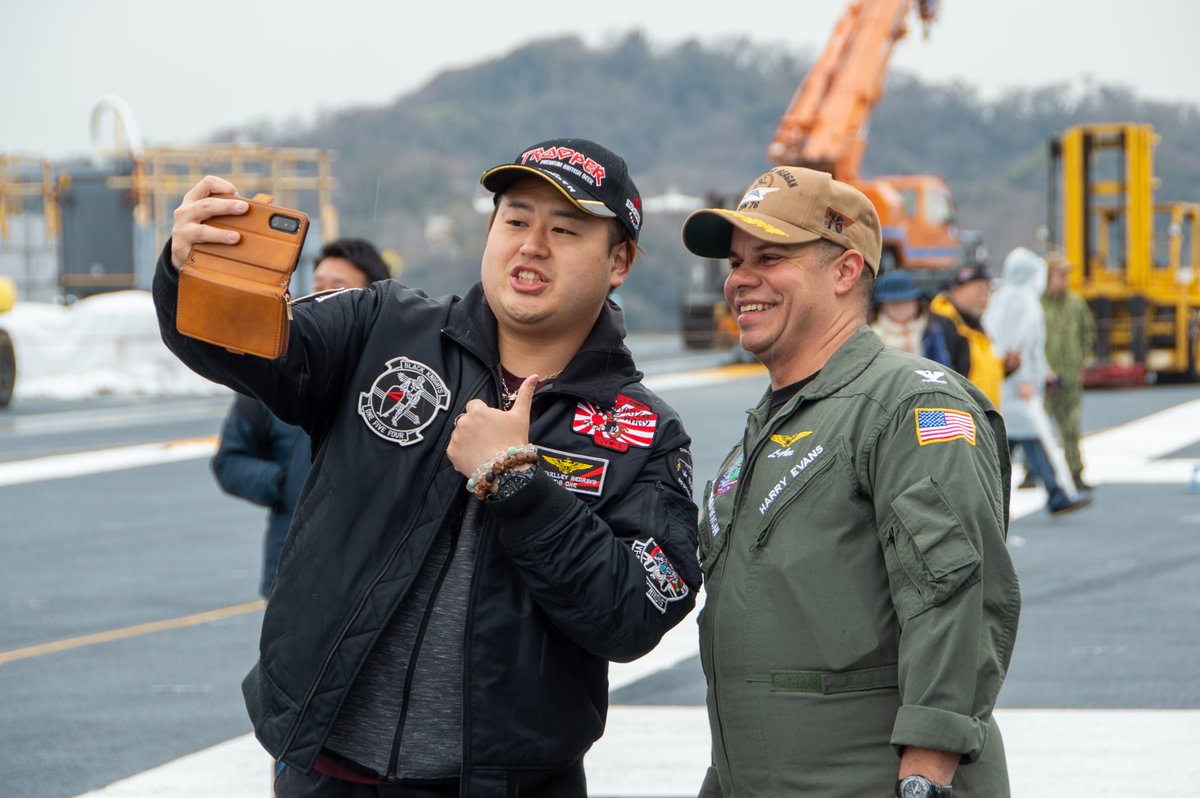 Recently, the @USNavy's only forward-deployed aircraft carrier, USS Ronald Reagan (CVN 76), welcomed aboard neighbors and the Yokosuka community during the 28th annual Spring Festival celebration to tour the ship and visit with the crew. #nuclearfleet #alliesandpartners
