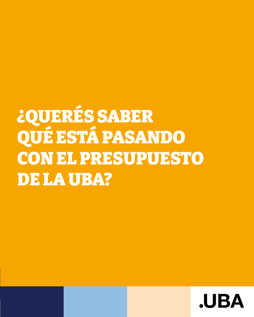 UBAonline's tweet photo. #SomosUBA Te compartimos la realidad sobre la situación presupuestaria que atraviesa la UBA. Necesitamos que te involucres, y estar informado/a es el primer paso. https://t.co/ivj0oNd0Yd