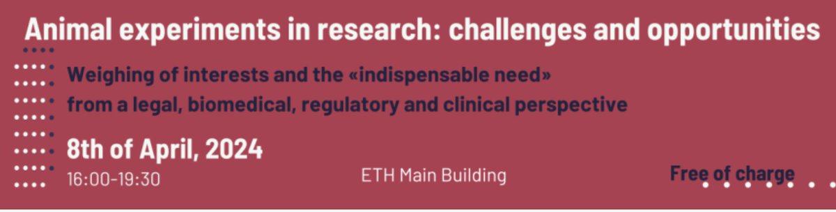 What is the current #regulatory perspective on animal experiments in drug development? How to assess animal testing from a #clinical point of view? Find out by listening to the experts at our coming workshop in Zurich. Register now! swiss3rcc.org/events/animal-…