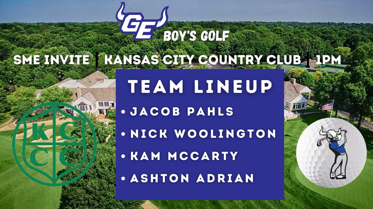 The 2024 GEHS Boys Golf Season is finally here!!  The Boys are at KCCC today at 1pm, Good Luck Blazers!!  #WinTheDay