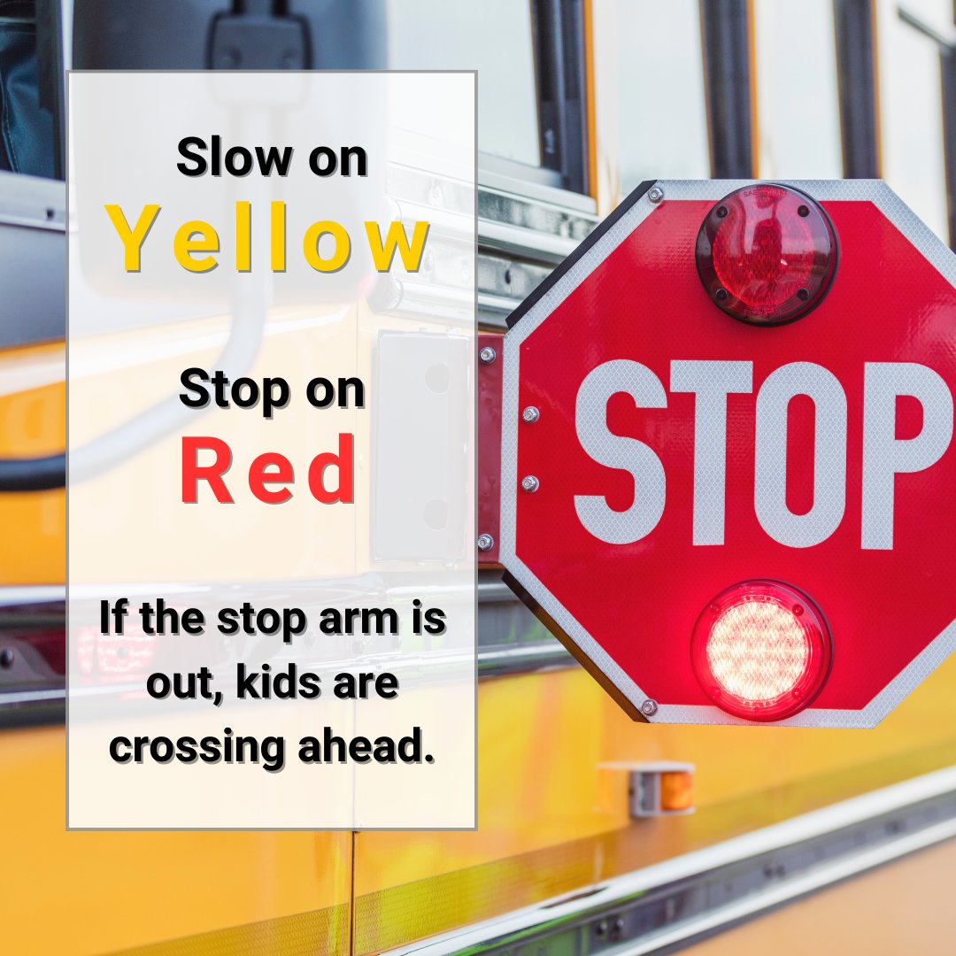 STOP 🛑 and SHARE 📲 this important school bus safety message to help protect our kids 🚸.