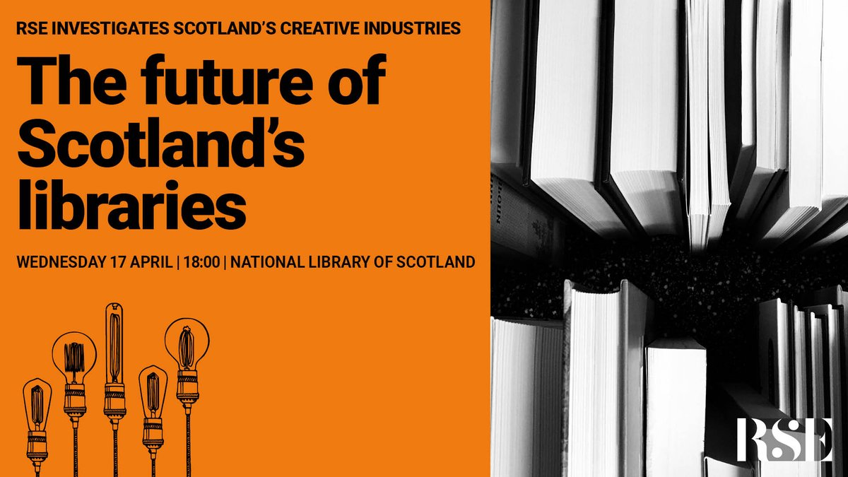 Scotland's libraries are more vital than ever but face numerous challenges, from combating misinformation to tackling the climate emergency. Join the discussion: rse.org.uk/whats-on/event… 🗣️@eadaoinlynch @scottishbktrust @AminaTShah @natlibscot @SeanJMcNamara1 @CILIPScotland