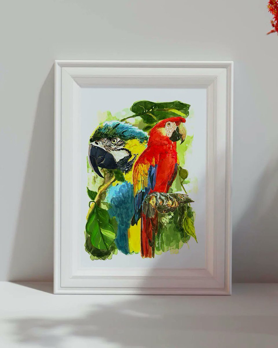 🌟NEW PRINT🌟
This Macaw print is now available for purchase!
Let me know if you are interested.
#emarts #artforsale #macaw #digitalart #painting #artist #indianartist #ArtistOnTwitter