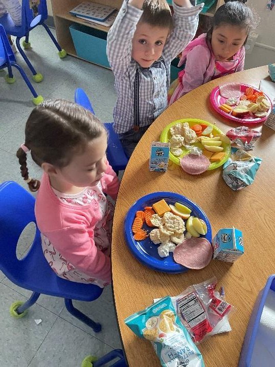 🎉 Celebrating Nutrition Month with a twist! Students crafted their own charcuterie plates, making colorful patterns with protein, fruits, veggies, and rice crisps! 🥪🍇🥒 #NutritionMonth #Proud2BCESC @HeadStartgov @OhioHeadStart