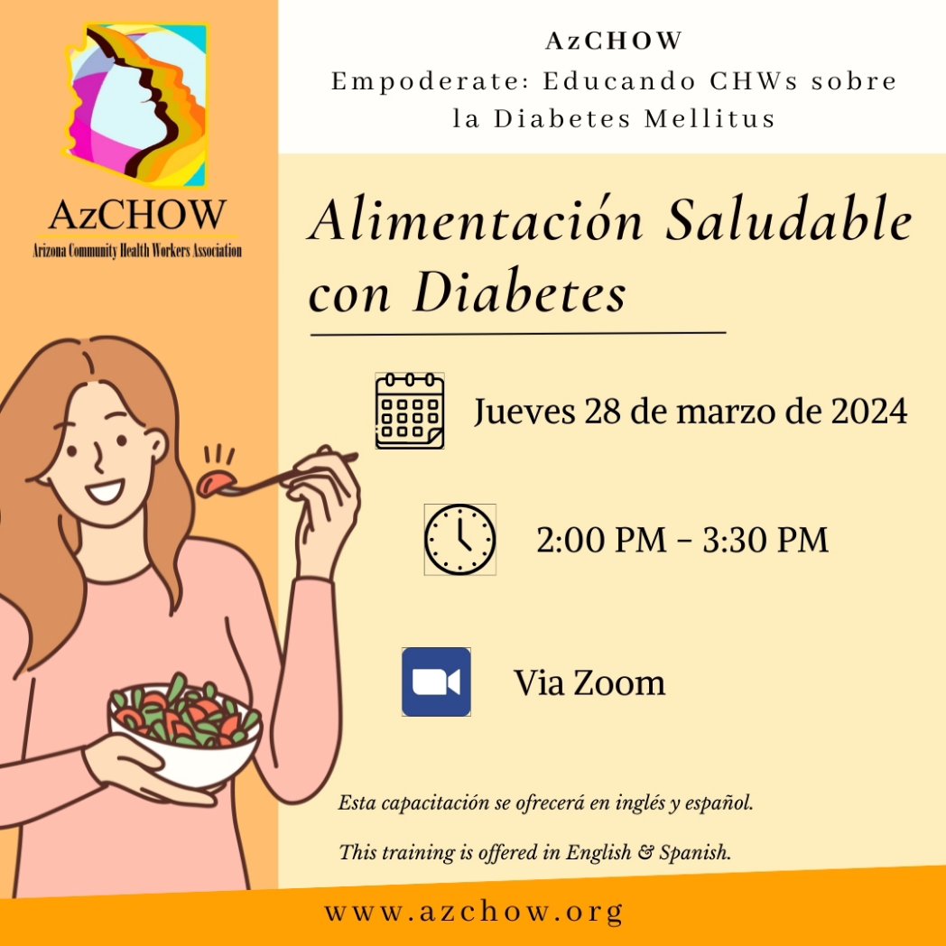 Traiming: Healthy Eating with Diabetes. Thursday, March 28th, 2024 2:00 PM to 3:30 PM Secure Your Spot: forms.gle/f5Hw3YN4o3ZPrV… Entrenamiento: Alimentación saludable con Diabetes. Jueves, 28 de marzo de 2024 2:00 PM a 3:30 PM Asegura Tu Lugar: forms.gle/f5Hw3YN4o3ZPrV…