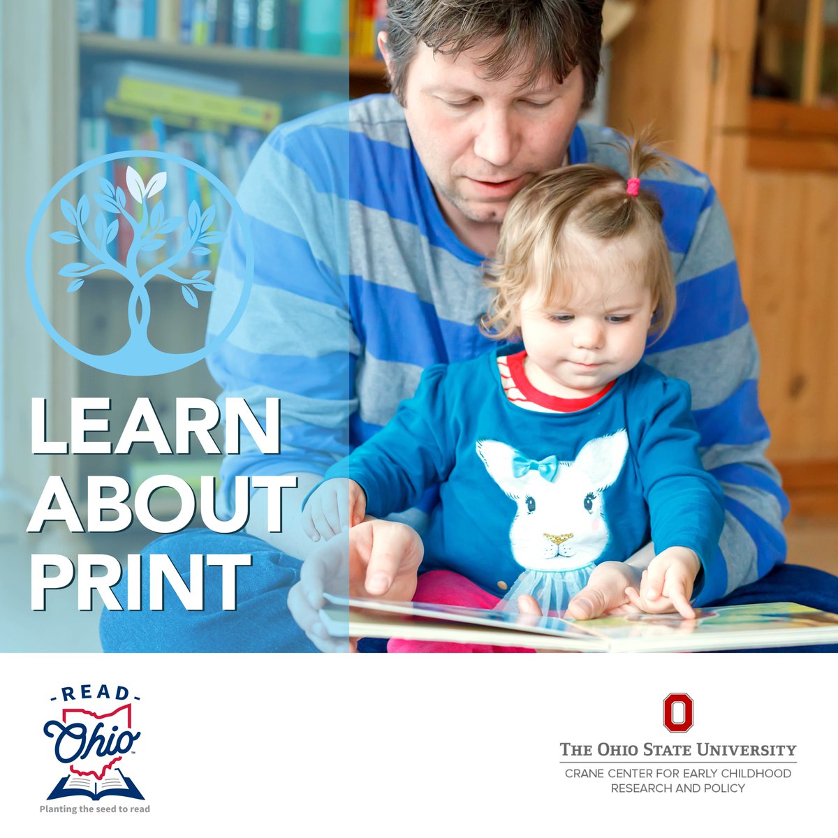 Explore print features, like spaces between words and periods at the end of sentences. This can help your child learn about print and boost their reading and writing skills! #PrintFeatures

Want more tips? Visit go.osu.edu/RTGT

#ReadTogetherGrowTogether @OHEducation