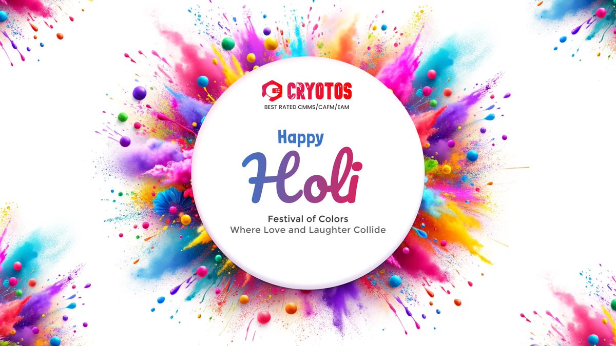 Let the splash of Holi colors bring joy, prosperity, and peace into your lives. Wishing you and yours a Holi filled with sweet moments and colorful memories! Happy Holi from all of us at Cryotos! #holi #holi2024 #holispirit #HappyHoli #cryotos