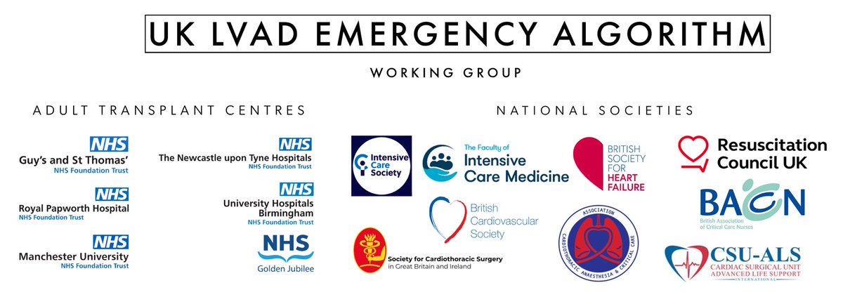 🇬🇧 UK wide emergency resuscitation algorithm for LVADs 🫀⚙️

Developed and endorsed by all adult heart transplant centres &amp; 8 national societies <a href="/ResusCouncilUK/">Resuscitation Council UK</a> <a href="/SCTSUK/">SCTS UK</a> <a href="/BSHeartFailure/">British Society for Heart Failure #theFword</a> <a href="/FICMNews/">FICMNews</a> <a href="/ICS_updates/">Intensive Care Society 💙</a> <a href="/BACCNUK/">BACCN 💙</a> <a href="/ACTACCUK/">ACTACC</a> <a href="/BritishCardioSo/">British Cardiovascular Society</a>