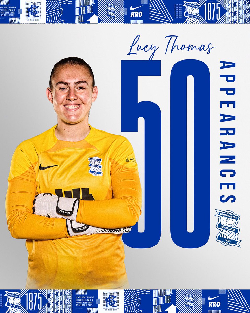 Hitting 50 appearances for Blues! 💙 #BCFC