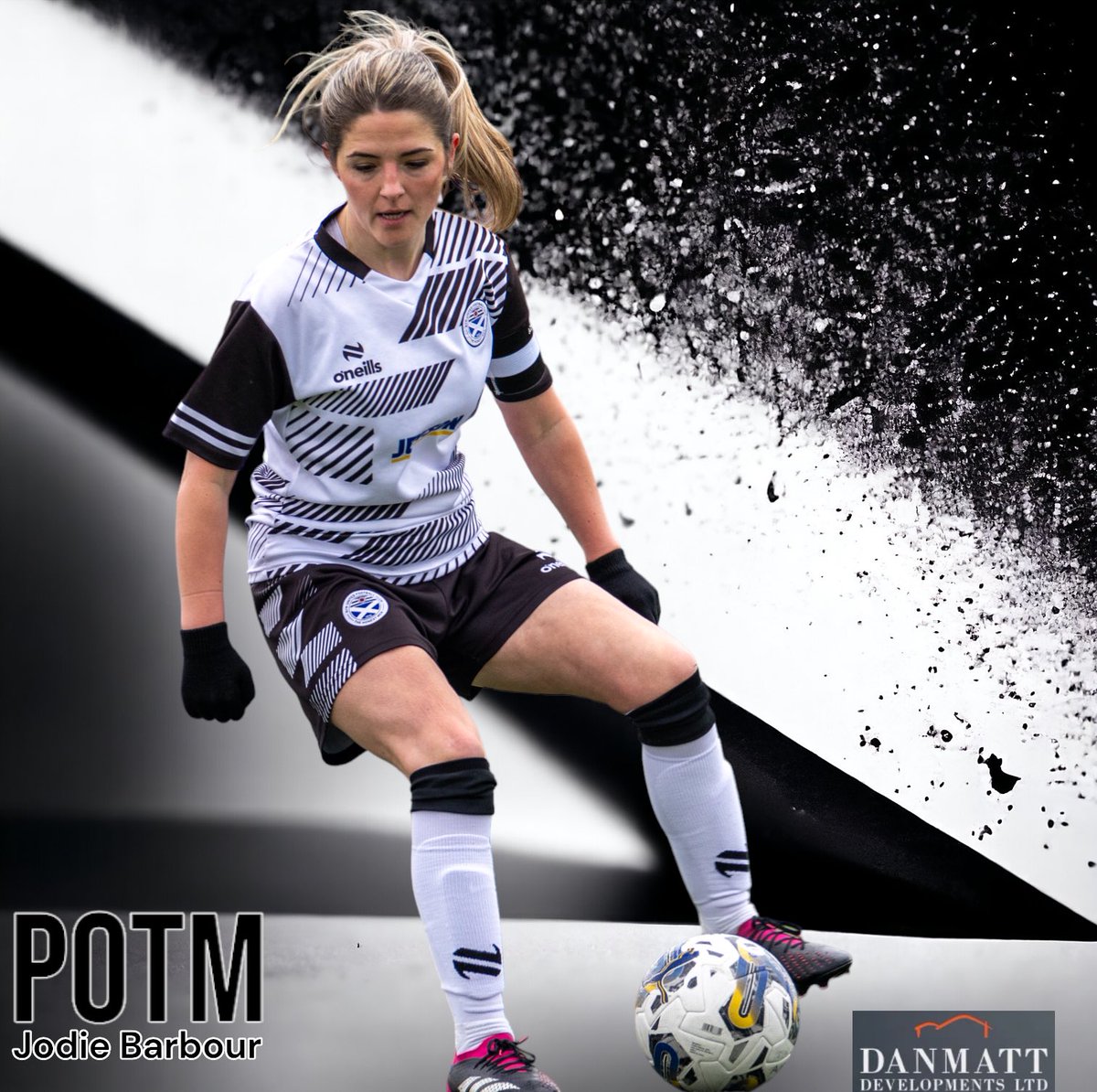 POTM for yesterday was awarded to captain @jodiebarbourx Jodie is sponsored by Danmatt Developments and was instrumental in our 2-1 win over Renfrew. Well done, Jodie! 👏 #WeAreUnited