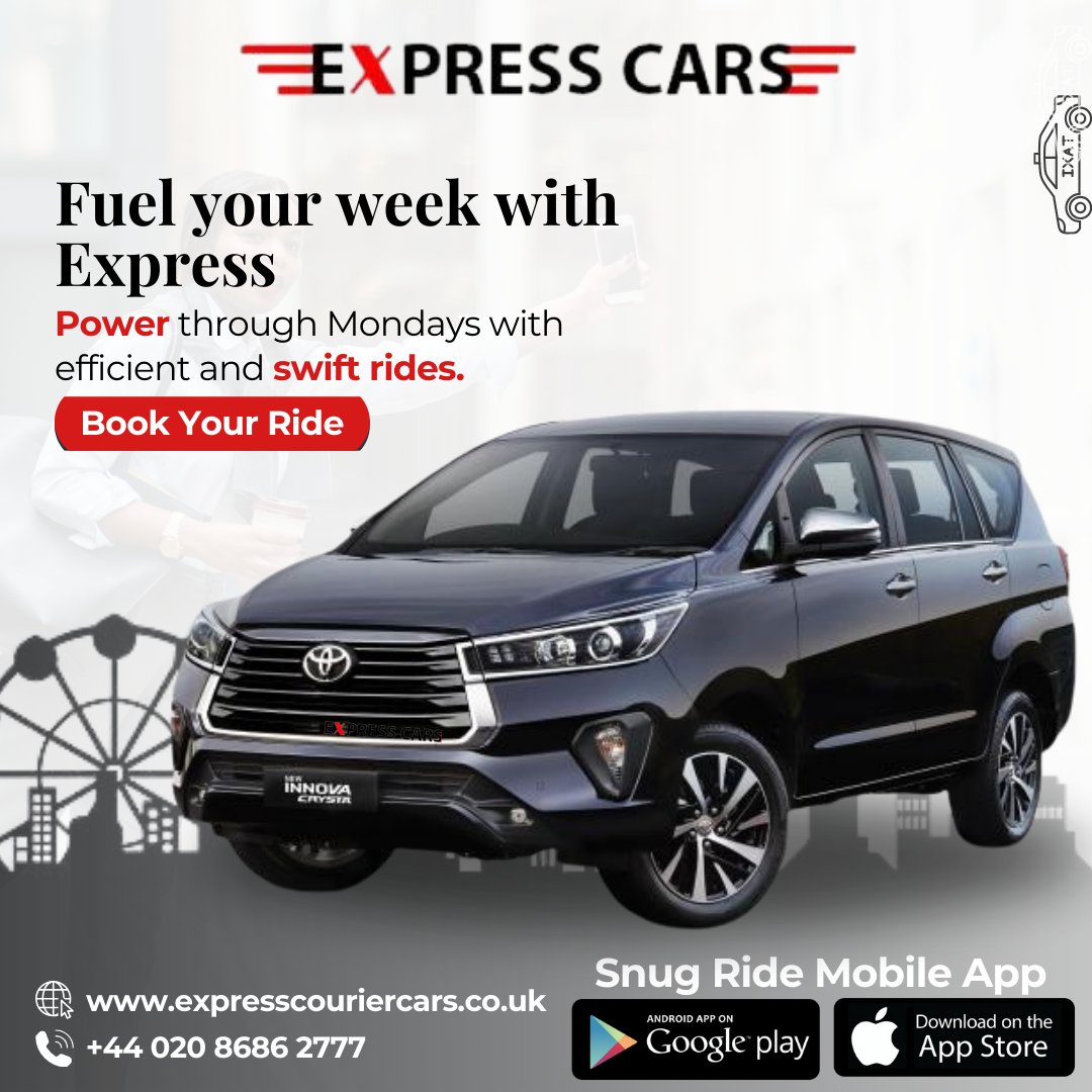 Discover the wonders of the city with Express Taxi. Our drivers know the best routes for a breathtaking cityscape experience.
Book Now: expresscouriercars.co.uk
Call Now: 02086862777
Download The Sung Ride App
#TravelTuesday #ExpressCars #ExpressCourierCars #Airport #AirportTaxi