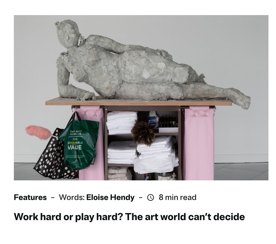 I wrote about Nicole Wermers' new show 'Day Care', maintenance art, the hospitality industry, and why I hate cleaning, for my new @plastermagazine column

plastermagazine.com/articles/art-l…