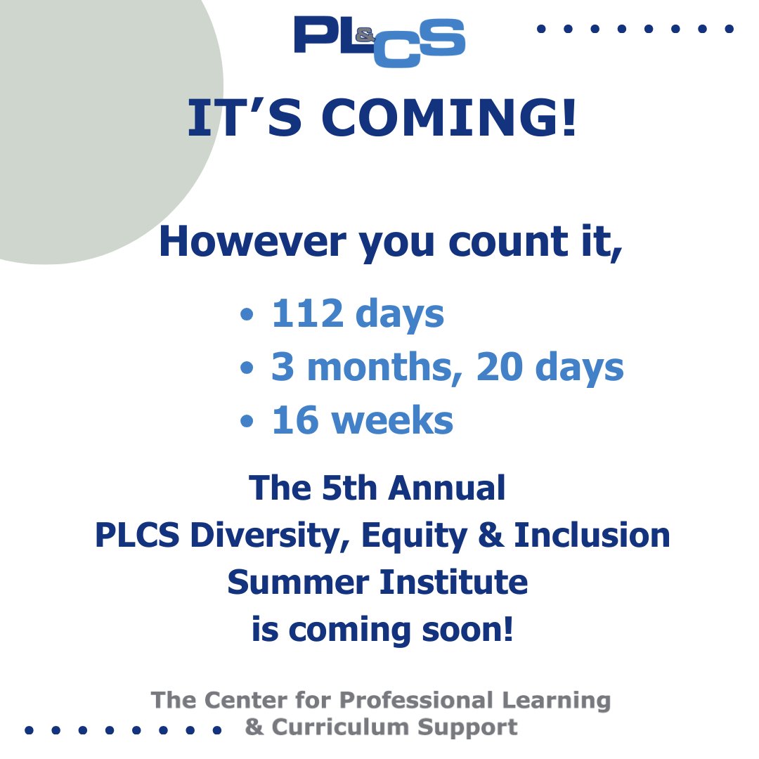 Educators, Mark you calendars for the 5th Annual PLCS Diversity, Equity & Inclusion Summer institute, July 15-18, 2024 at SWBOCES, 450 Mamaroneck Avenue, Harrison, NY. #deisummerinstitute24 #swbocesplcs #EducationLeaders #ProfessionalLearning #dei