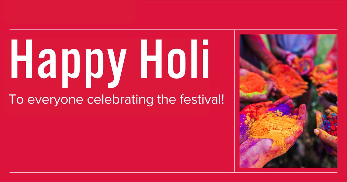 Holi hain! A very happy Holi to all those celebrating the festival! 🌈 🥳