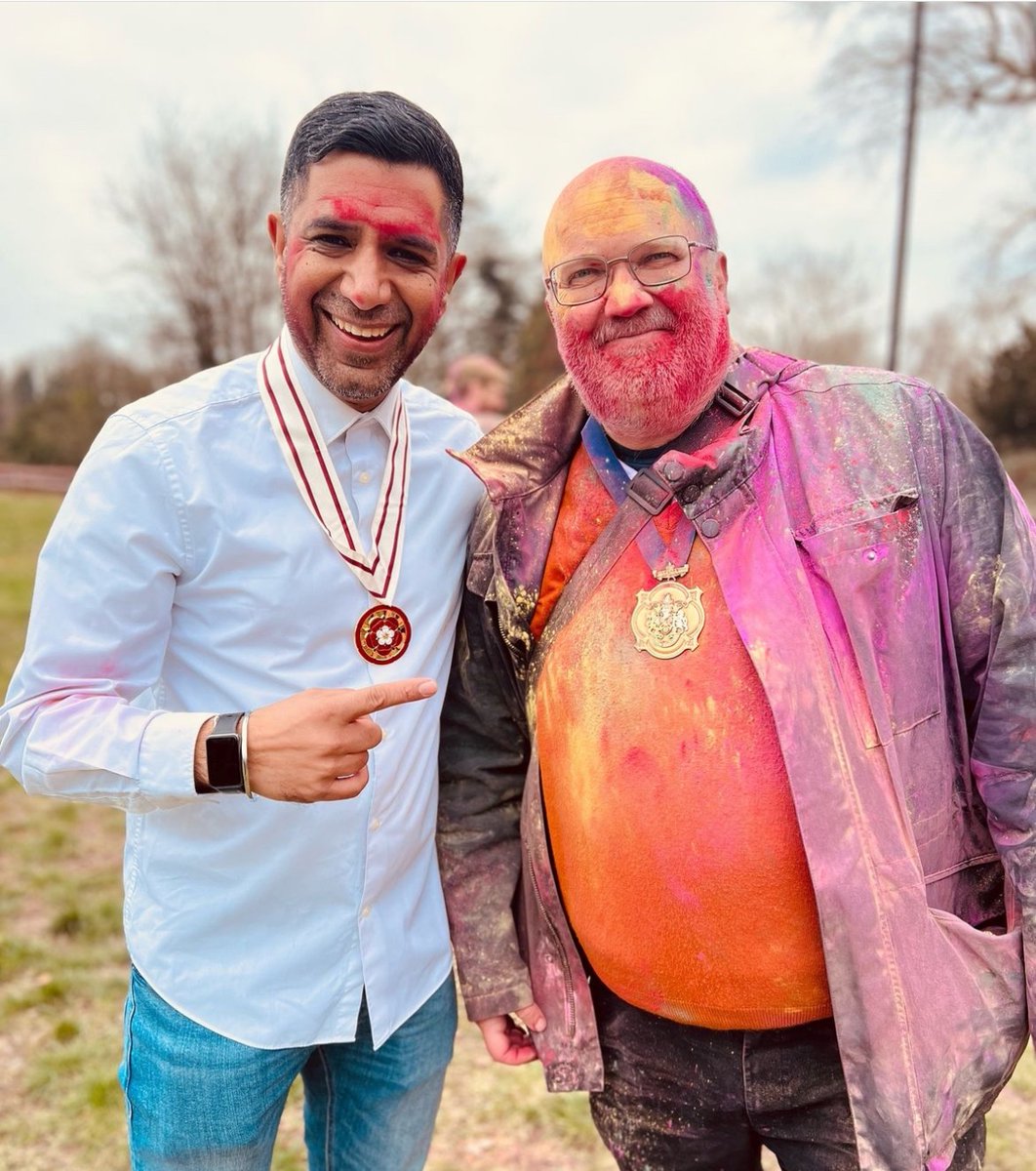 Wishing all those who celebrate it, a very Happy Holi! Deputy Lieutenants, Gurvinder Sandher and Andrew Wood attended events to celebrate #Holi #festivalofcolour over the weekend and had a great (and very colourful!) time. Thankyou to all involved. @cohesionplus