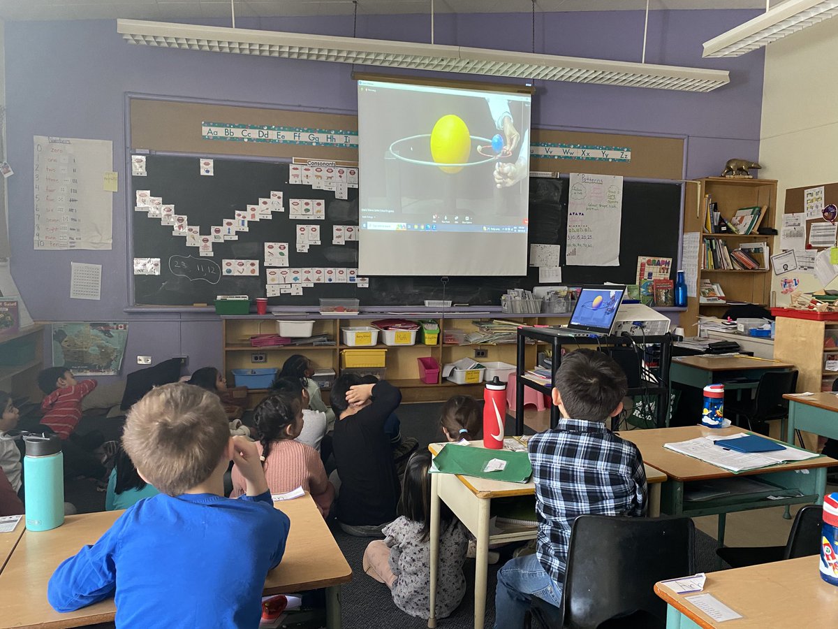 ⁦<a href="/TDSB_JGWorkman/">J. G. Workman P.S.</a>⁩  grade 1 Ss learning about the #solareclipse with #ontariosciencecentre webinar @LC3 ⁦<a href="/LizBHolder/">Liz Holder</a>⁩