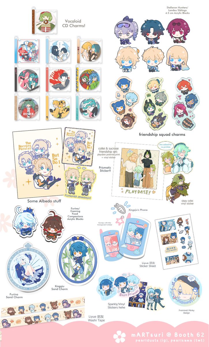 catalogue for @mARTsuri_SG !! it's this saturday 🌸!!! 