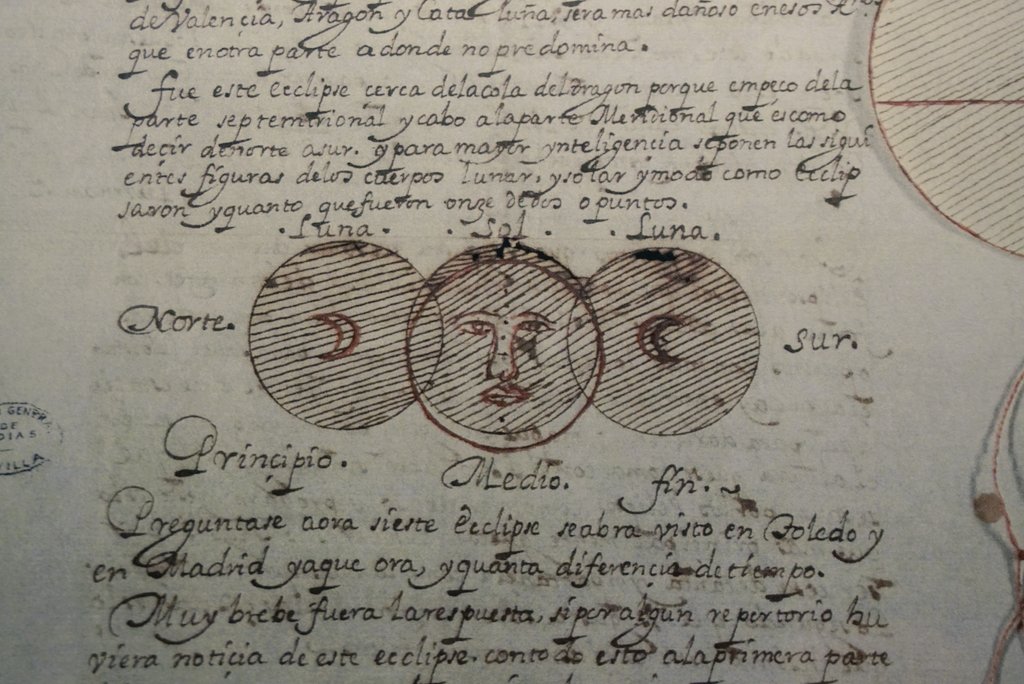 Dibujos del eclipse de Sol que tuvo lugar el 13 de noviembre de 1640
Archivo General de Indias
Sevilla
#FotoIrma
