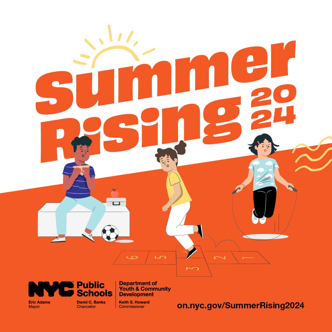 #SummerRising applications close TODAY! 😱⌛️ Looking for FREE summer plans for your student (K-8)? From arts activities to free meals and field trips, make sure your child does not miss out on the best summer ever! 😎🌞 Complete your application ASAP: Schools.nyc.gov/SummerRising