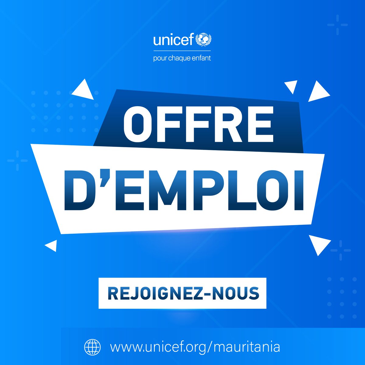 📢📢 Les enfants de Mauritanie ont besoin de vos super pouvoirs ! L’UNICEF Mauritanie recherche un(e) champion(ne) Responsable Protection de l’enfance basé a Nema. Postulez ici : uni.cf/3TPNdlL