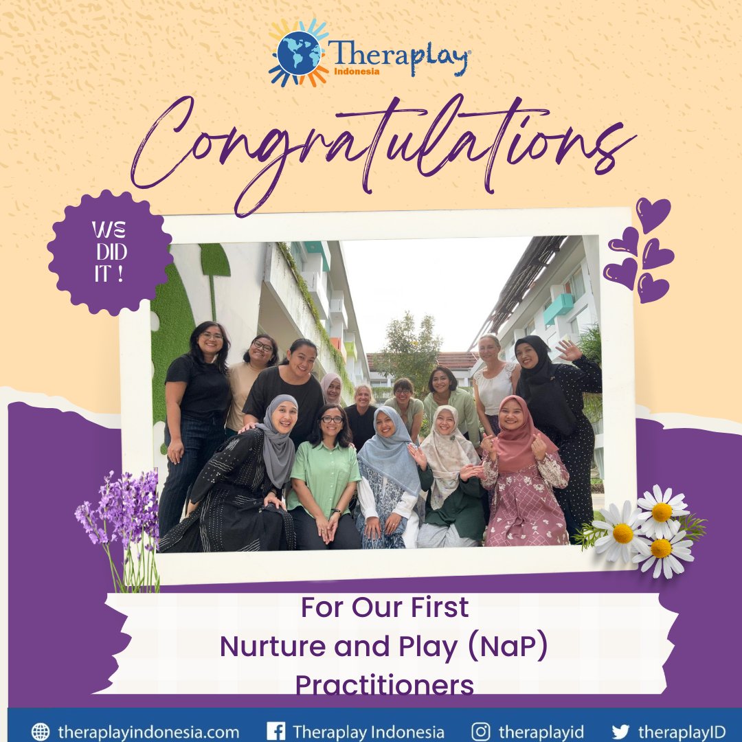 theraplayID's tweet photo. Congratulations are in order for our First Nurture and Play (NaP) Practitioners 😍🌻🥳.
Selamat Untuk Para Praktisi NaP ! 🩷🥰 https://t.co/ozVs6tOUiZ