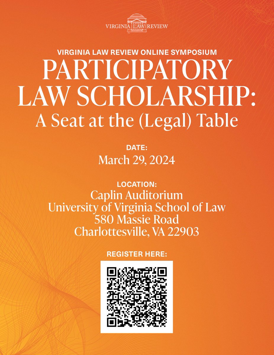 Rachel E. López (@rachel_e_lopez) on Twitter photo This is such a big week for PLS! In addition to our event at <a href="/YaleLawSch/">Yale Law School</a> organized by <a href="/LPE_Project/">The LPE Project</a>, this week is also the first ever symposium on PLS organized by <a href="/VirginiaLawRev/">Virginia Law Review</a>!
A brief 🧵about all of the incredible speakers!
You can register here:
virginialawreview.org/symposia/virgi… This is such a big week for PLS! In addition to our event at <a href="/YaleLawSch/">Yale Law School</a> organized by <a href="/LPE_Project/">The LPE Project</a>, this week is also the first ever symposium on PLS organized by <a href="/VirginiaLawRev/">Virginia Law Review</a>!
A brief 🧵about all of the incredible speakers!
You can register here:
virginialawreview.org/symposia/virgi…
