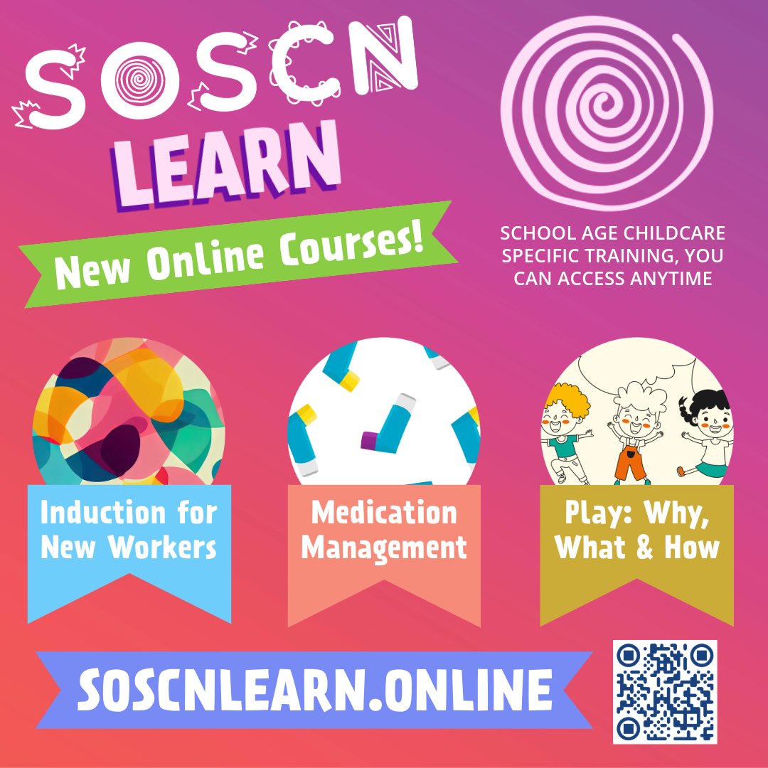 🎉SOSCN Learn- SOSCN is now offering online training courses 🎉 First 3 courses are now available: Induction for new workers; Medication Management and Play: Why, What and How. Check them out 👀👇soscnlearn.online