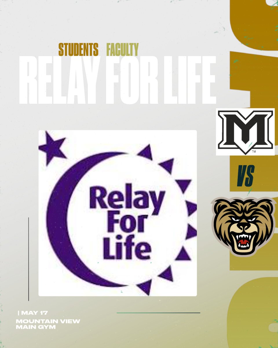 Relay For Life
2024 Sr vs Faculty Game
<a href="/MVHSLadyBearsBB/">MVHS Lady Bears BB</a> <a href="/MountainViewAD/">Mountain View HS Athletics</a>