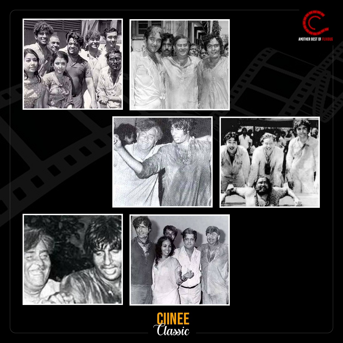 Ciinee Classic Legendary Actor #RajKapoor's 'Holi Festival' #RKStudios used to host Raj Kapoor's most iconic Holi parties. The late filmmaker, along with his brothers, used to celebrate this day with close friends and family members. @SrBachchan #holi #rajkapoorholi #Ciinee